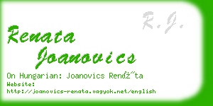 renata joanovics business card